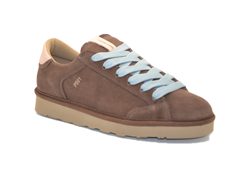 SCARPA ALLACCIATA P001 DONNA IN SUEDE BROWN AZURE